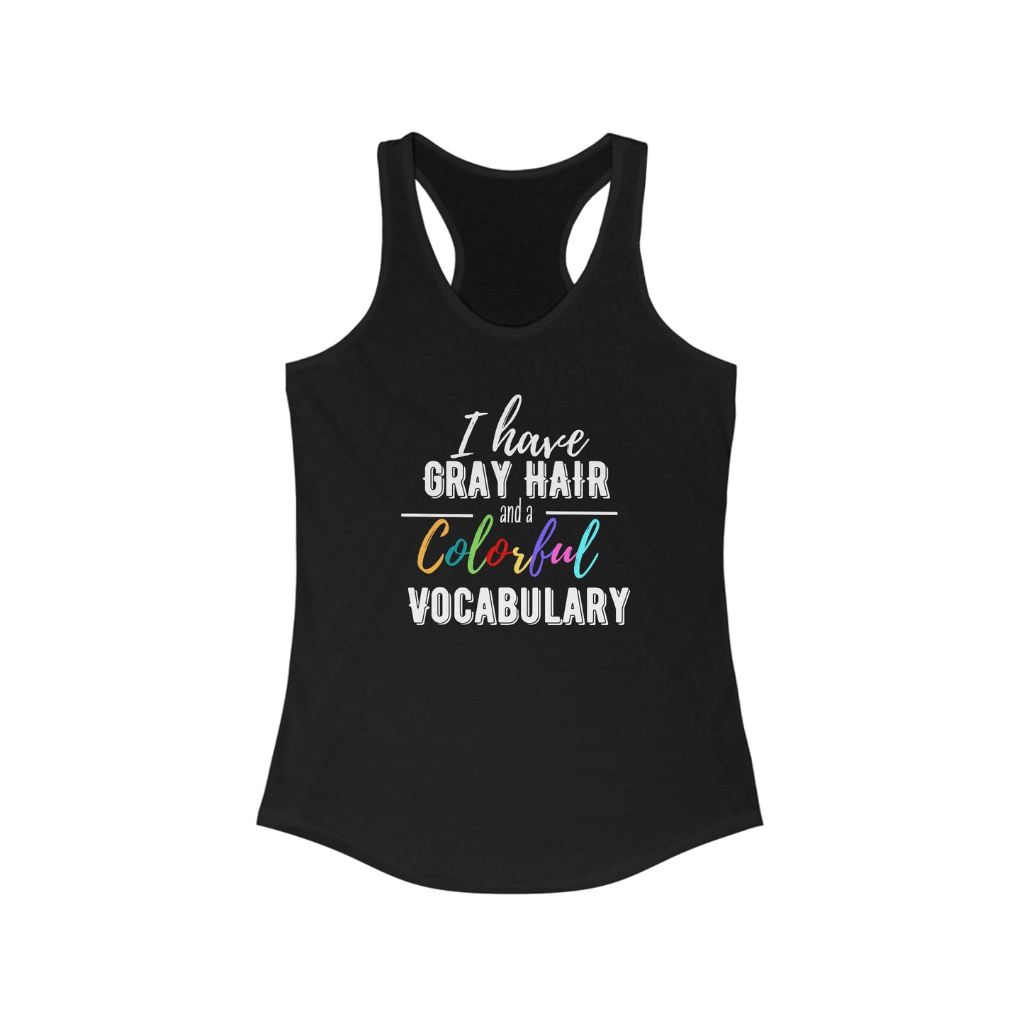 Colorful Vocabulary. Women's Ideal Racerback Tank