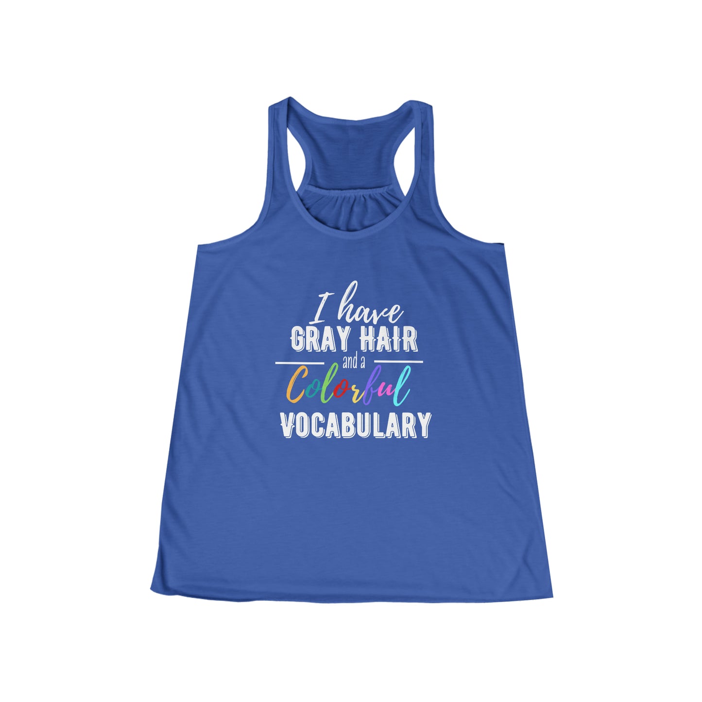 Colorful Vocabulary. Women's Flowy Racerback Tank