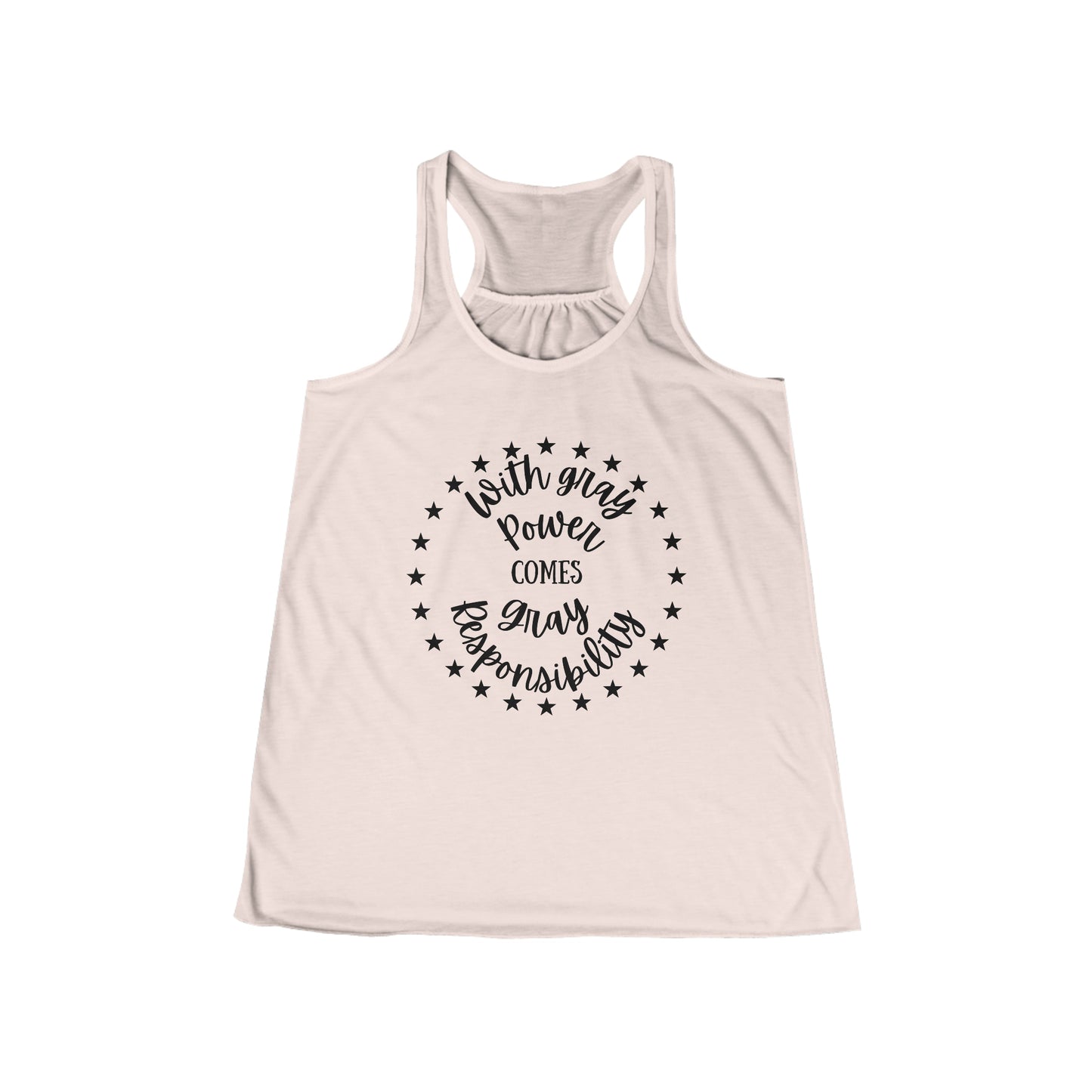 Gray Responsibility. Women's Flowy Racerback Tank