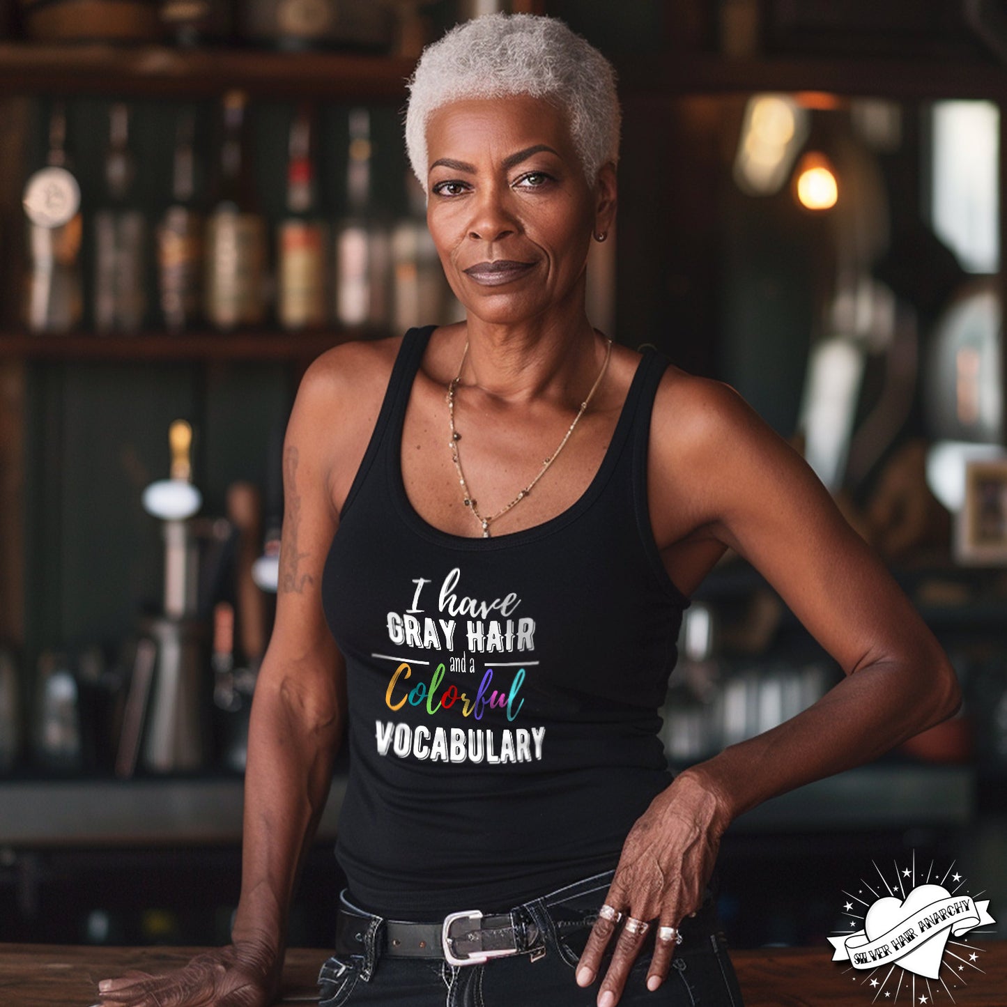 Colorful Vocabulary. Women's Ideal Racerback Tank