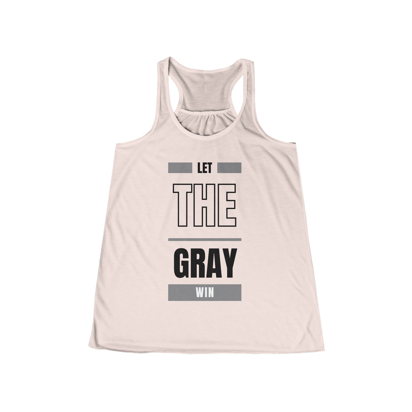 Let the Gray Win. Women's Flowy Racerback Tank