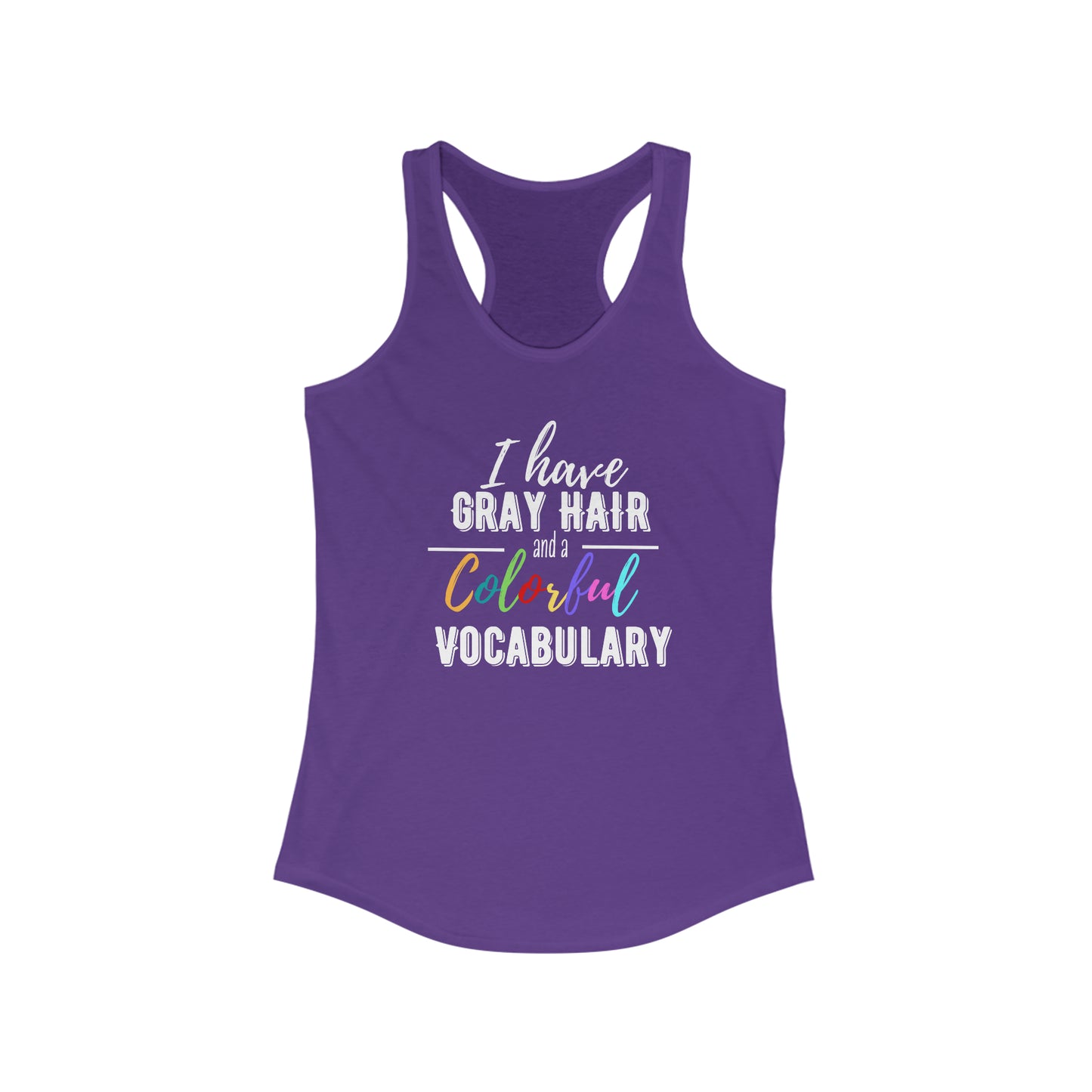 Colorful Vocabulary. Women's Ideal Racerback Tank