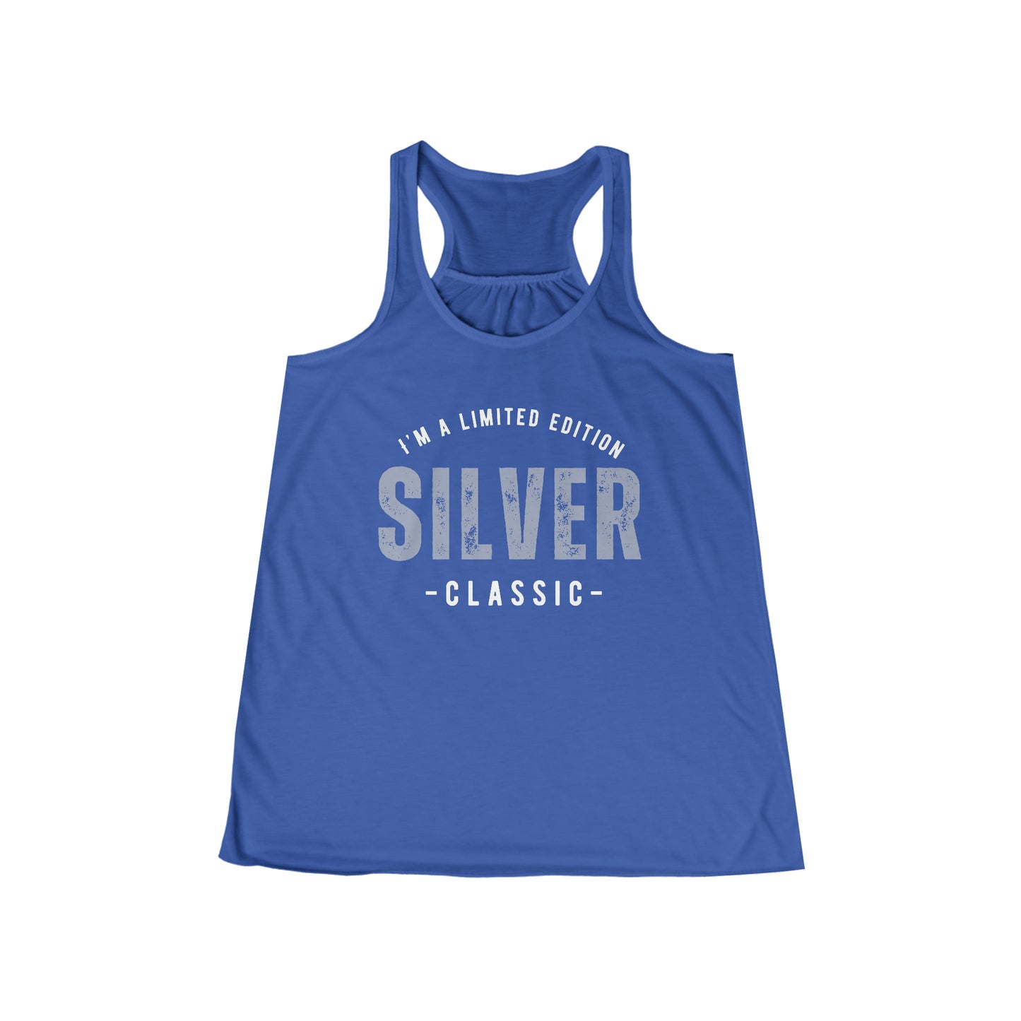 Silver Classic. Women's Flowy Racerback Tank