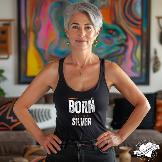 Born to be Silver. Women's Ideal Racerback Tank